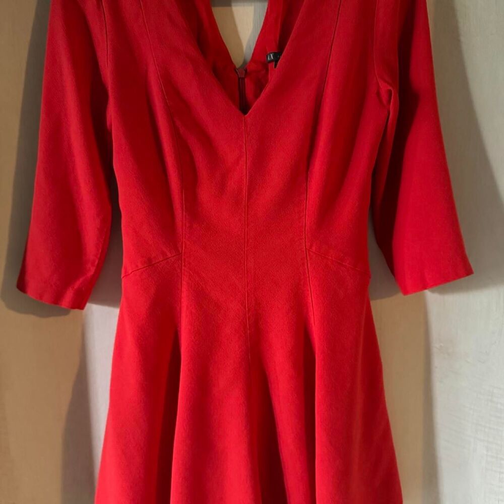 Armani-Exchange Women's Red and Orange Dress